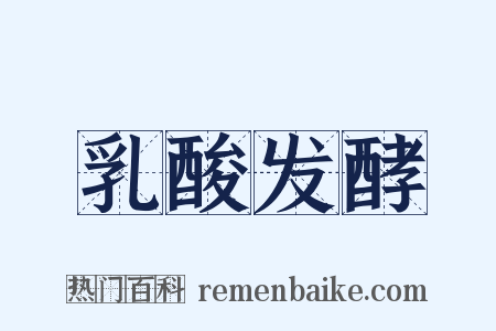 乳酸发酵是什么意思的图片